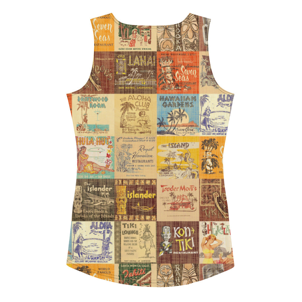 Women's Tank Top ~ Vintage Tiki Bar Matchbook Art