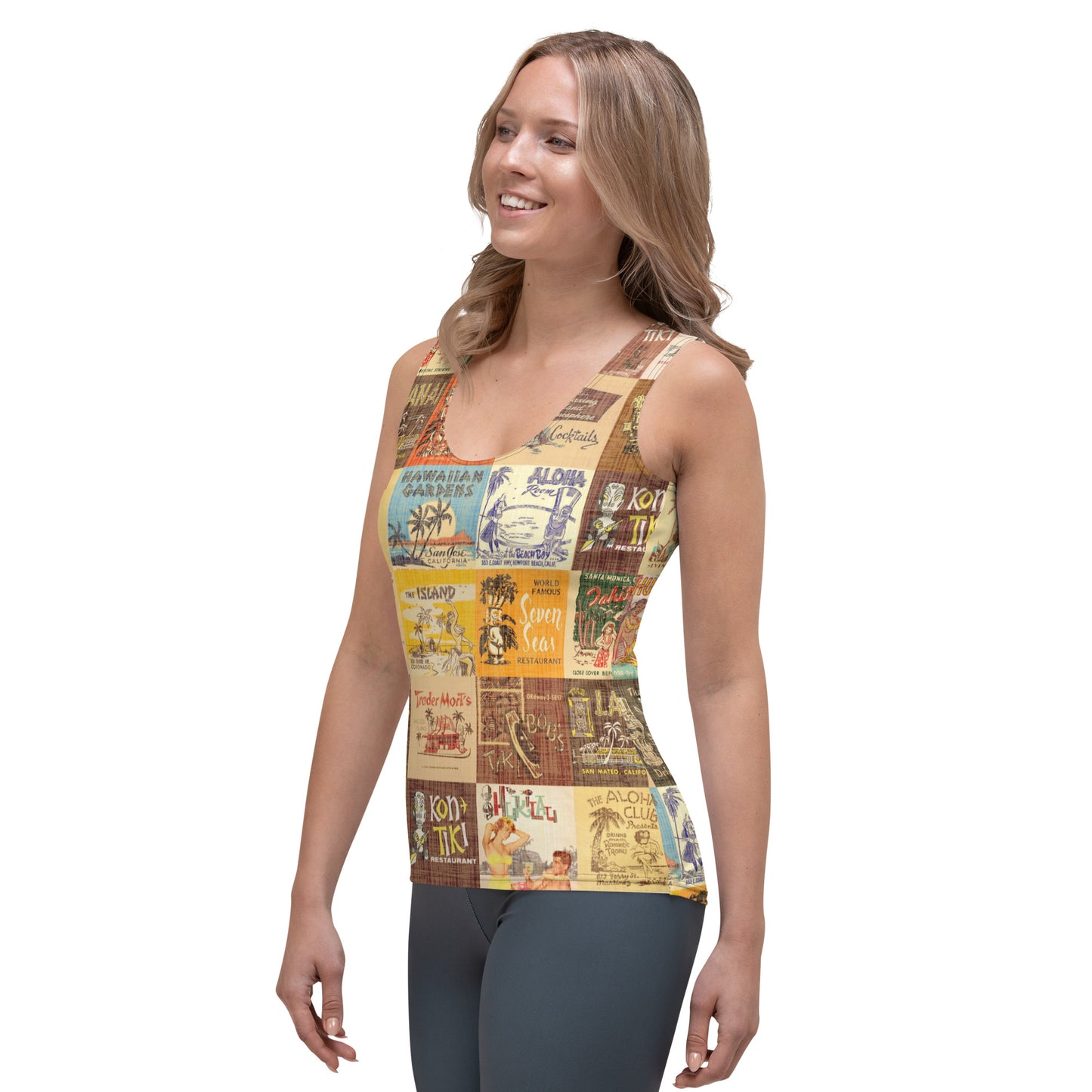 Women's Tank Top ~ Vintage Tiki Bar Matchbook Art